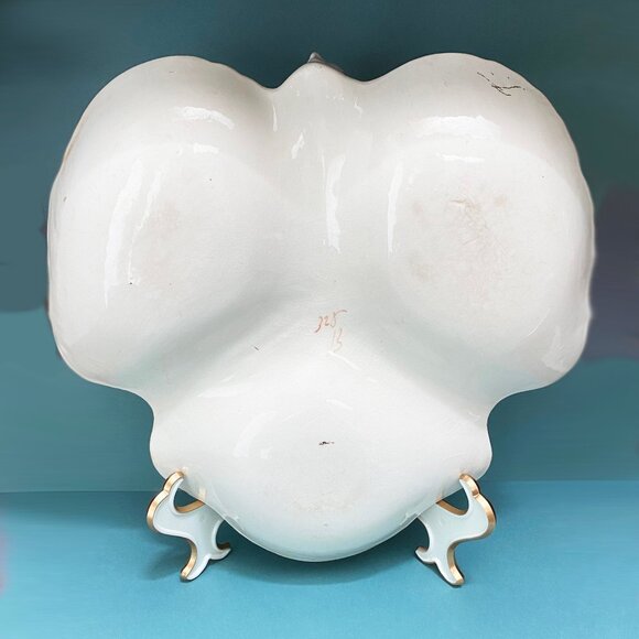 Antique Serving Platter with Gold Detail - Condiment Dish - Transfer Ware - Picture 6 of 7